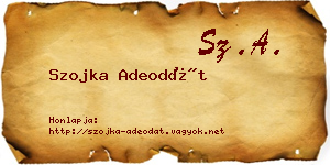 Szojka Adeodát névjegykártya